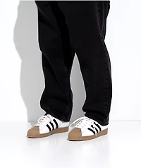 adidas Superstar ADV White, Black & Gum Skate Shoes