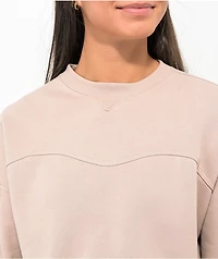 adidas Taupe Crop Crewneck Sweatshirt