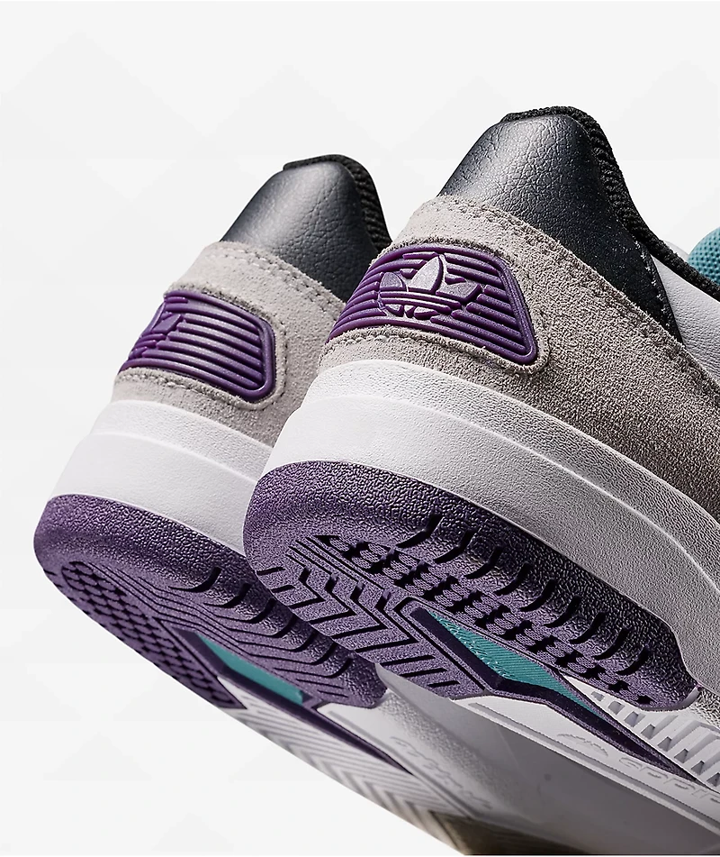 adidas Tekkira Cup White, Grey & Purple Skate Shoes