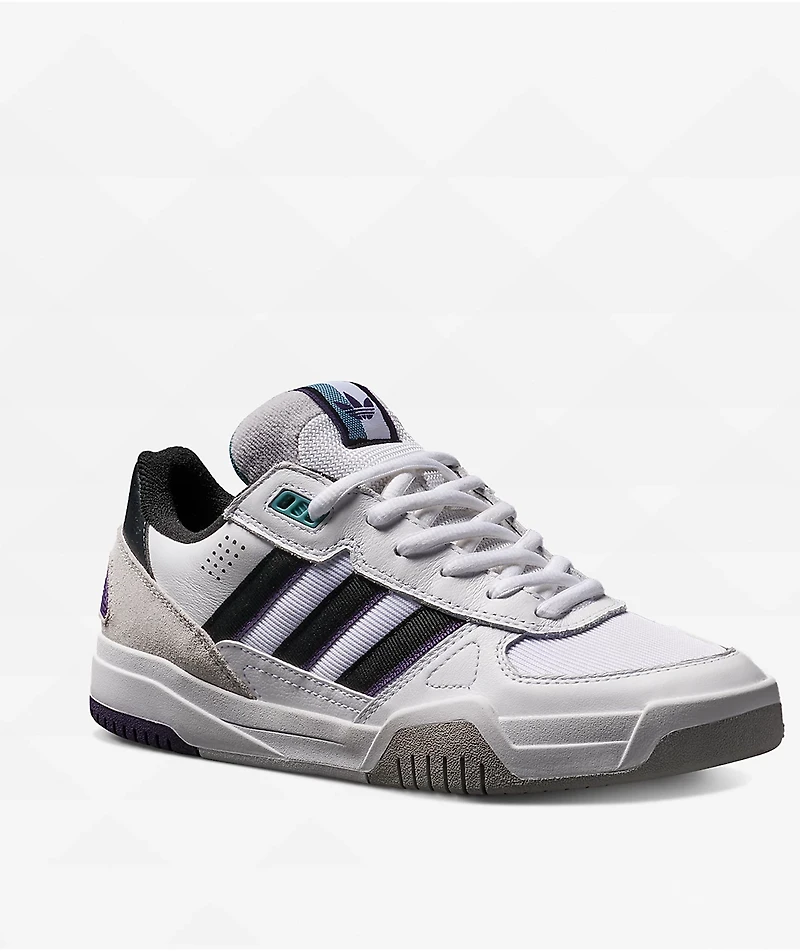 adidas Tekkira Cup White, Grey & Purple Skate Shoes