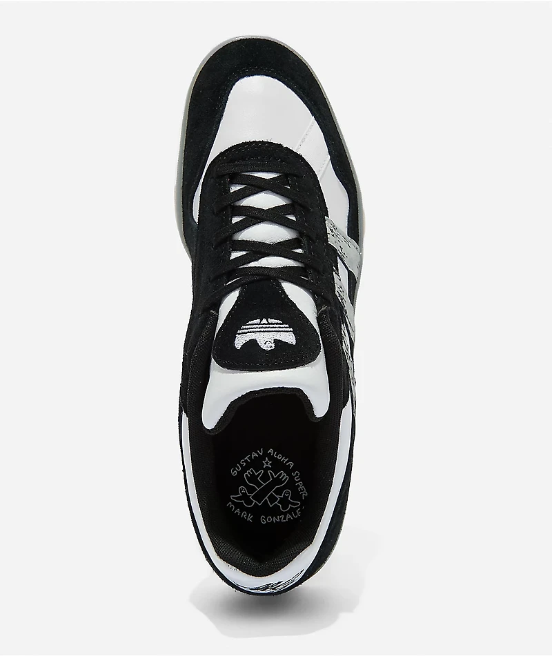 adidas Tonneson Aloha Super Black & White Skate Shoes