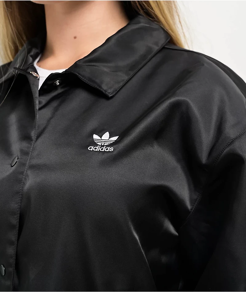 adidas Trefoil Black Coaches Jacket