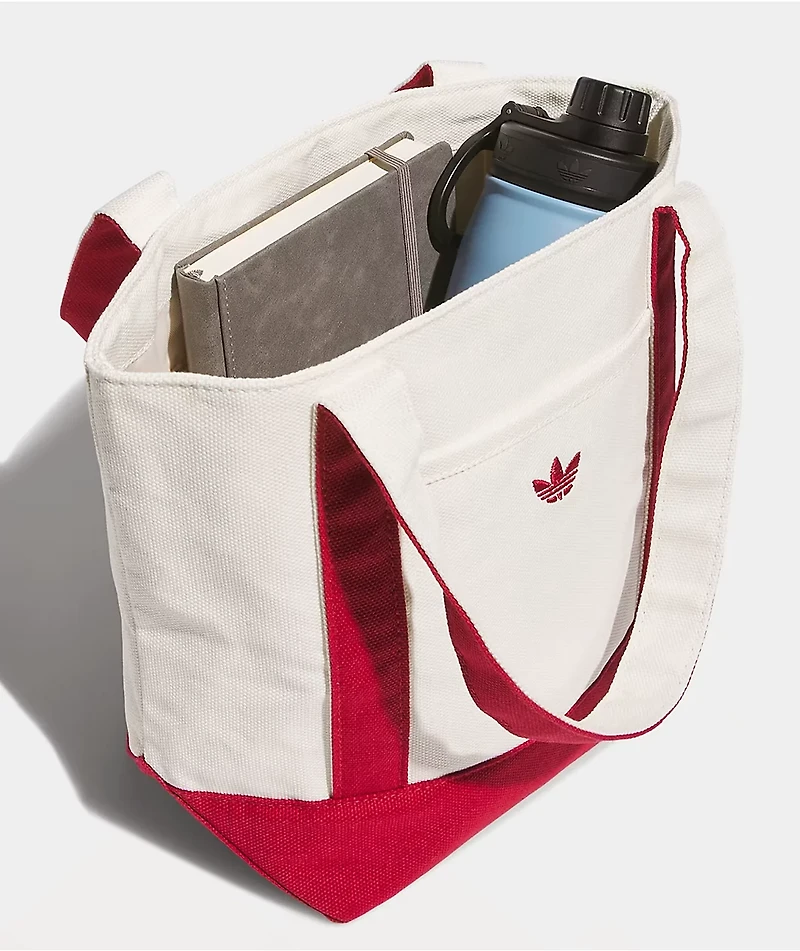 adidas Trefoil Court Mini Off White & Team Victory Red Tote Bag