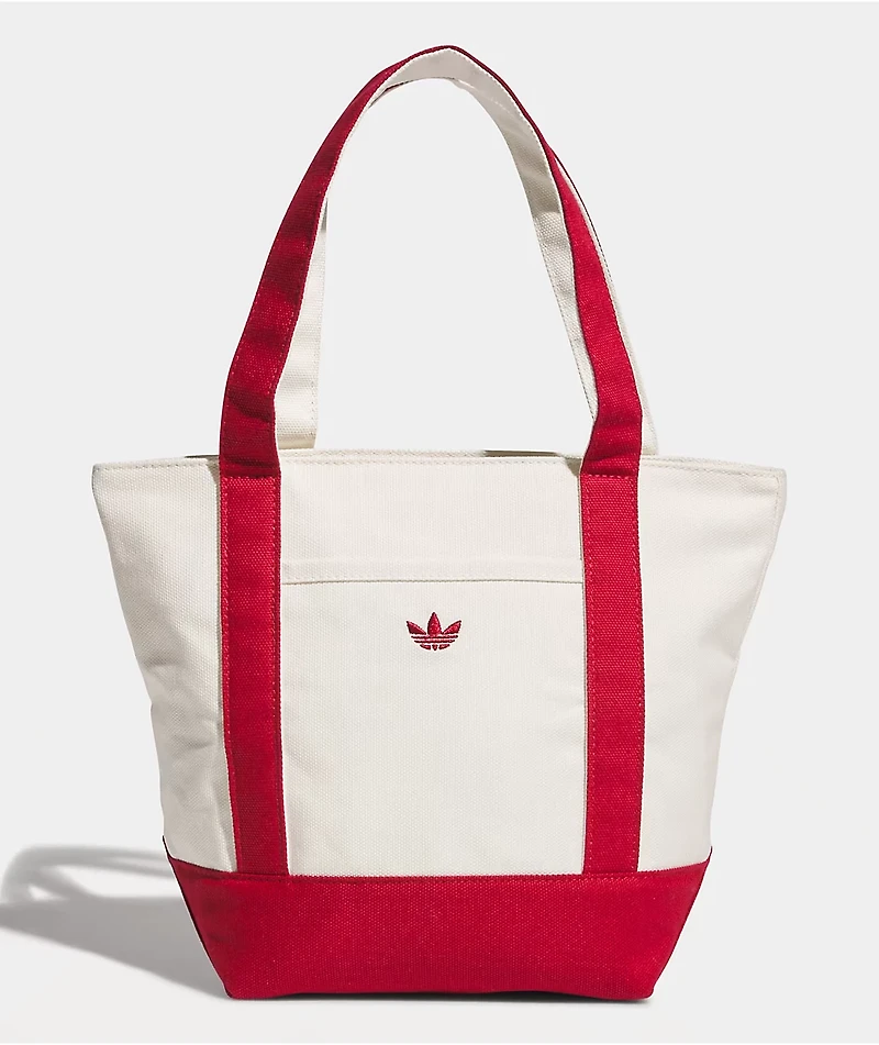 adidas Trefoil Court Mini Off White & Team Victory Red Tote Bag