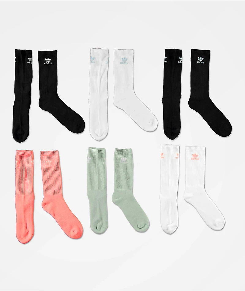 adidas Trefoil Glory 6 Pack Crew Socks