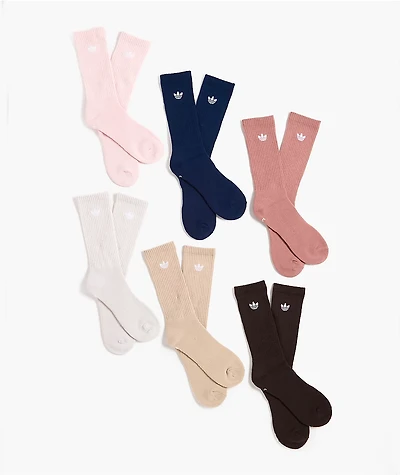 adidas Trefoil Muted 6-Pack Crew Socks
