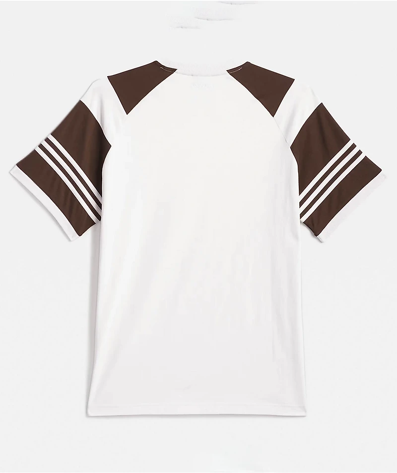 adidas Tyshawn Crystal White & Dark Brown T-Shirt