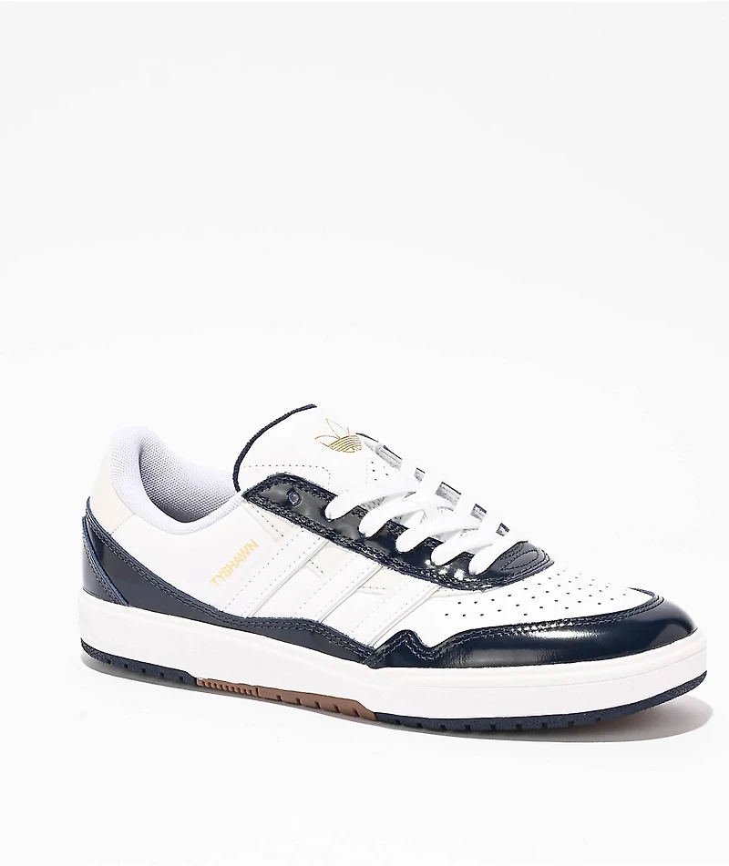 adidas Tyshawn II Cloud White, Collegiate Navy, Grey One Skate Shoes