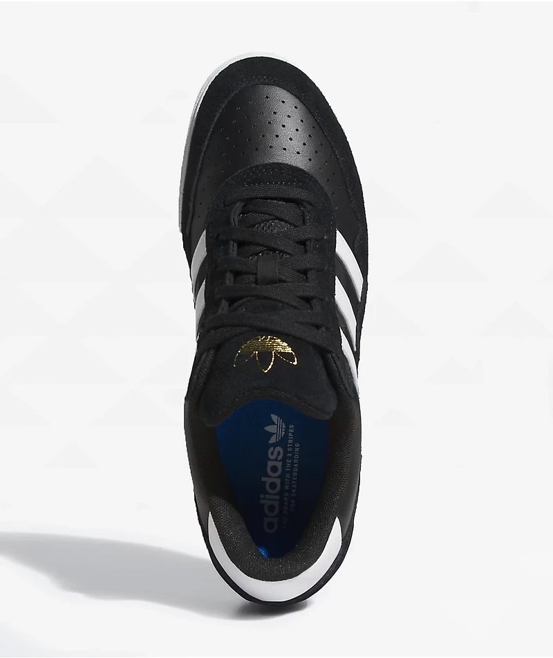 adidas Tyshawn II Core Black, Cloud White, & Gum Skate Shoes