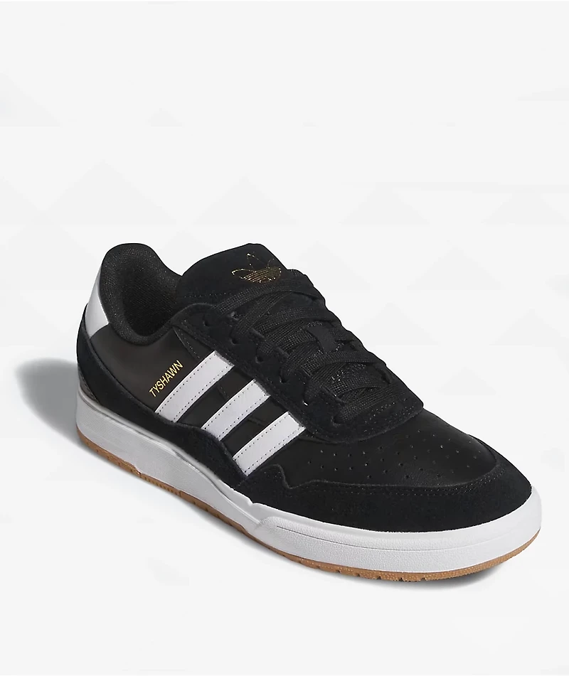adidas Tyshawn II Core Black, Cloud White, & Gum Skate Shoes