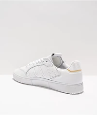 adidas Tyshawn Low Triple White & Gold Shoes