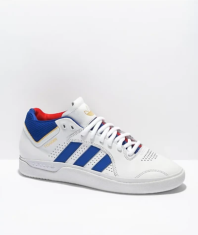 adidas Tyshawn Split White, Red & Blue Shoes