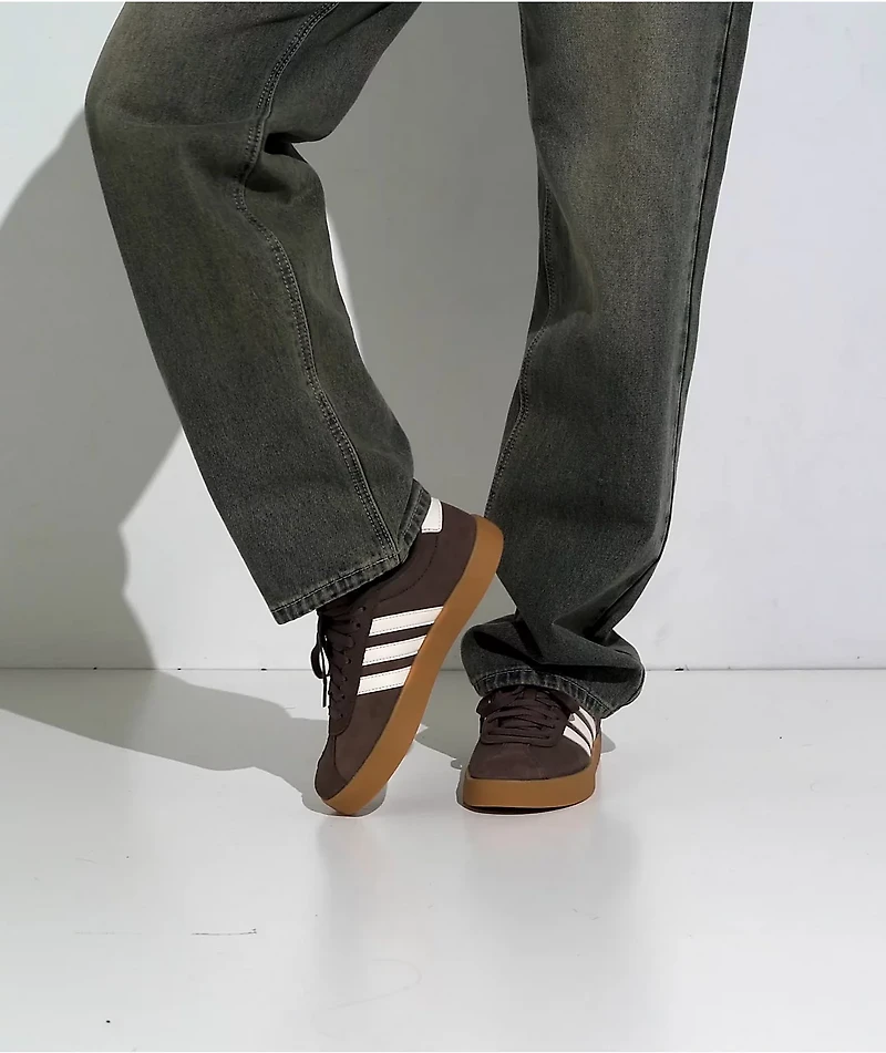adidas VL Court 3.0 Pre-Loved Brown & White Shoes