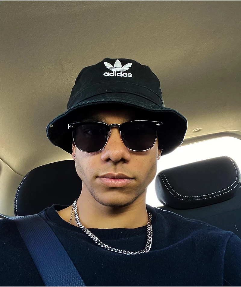 adidas Washed Black Bucket Hat