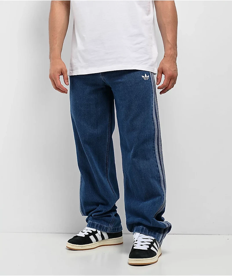 adidas adicolor Firebird Medium Blue Denim Jeans