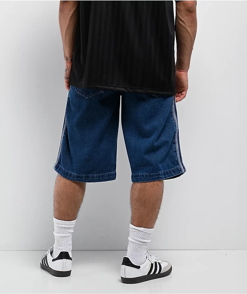 adidas adicolor Firebird Medium Blue Denim Shorts
