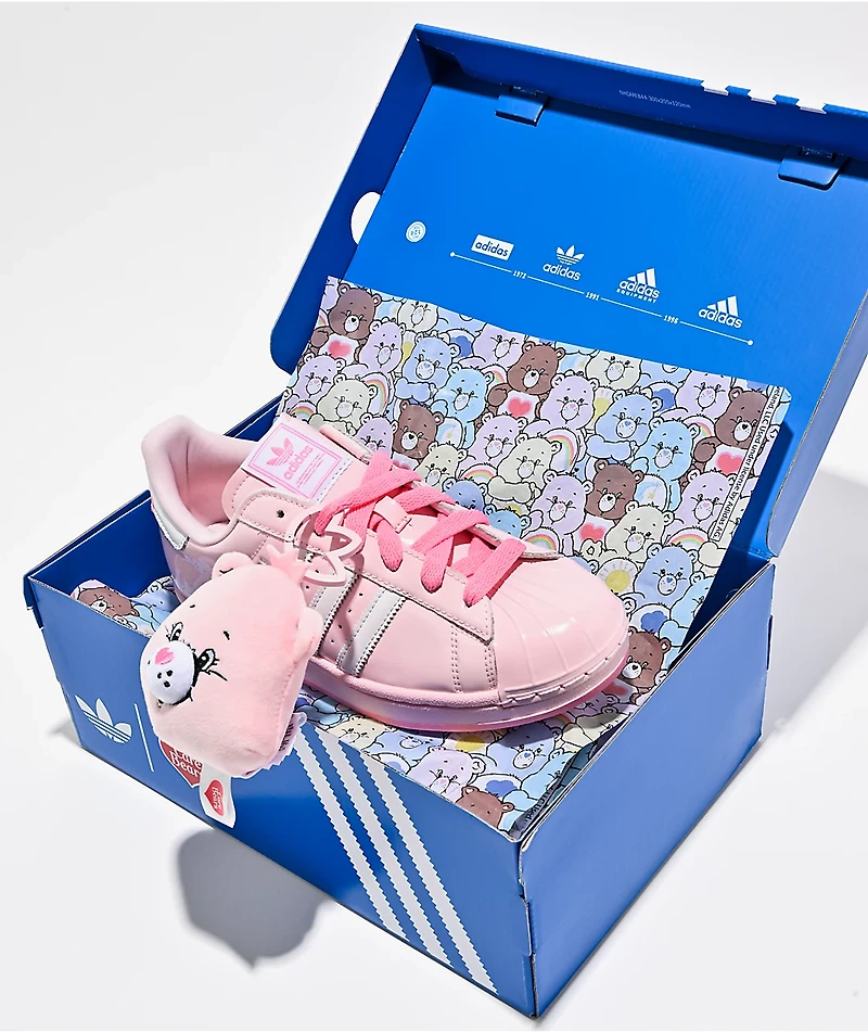 adidas x Care Bears Superstar II Pink & White Shoes