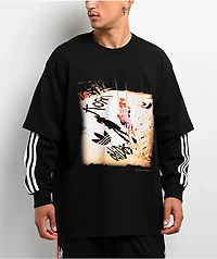 adidas x Korn Black 2fer Long Sleeve T-Shirt