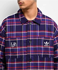 adidas x Korn Purple & Red Flannel Shirt