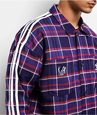 adidas x Korn Purple & Red Flannel Shirt