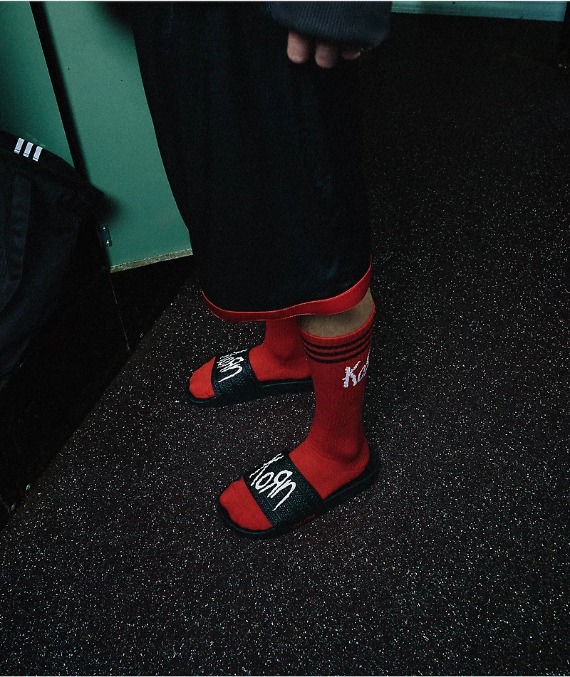 adidas x Korn Red, Black & White 3 Pack Crew Socks