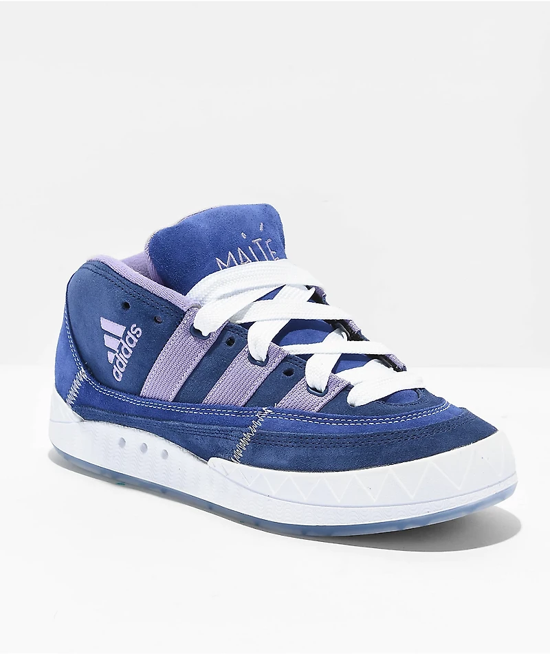 adidas x Maite Steenhoudt Adimatic Mid Victory Blue & Magic Lilac Skate Shoes