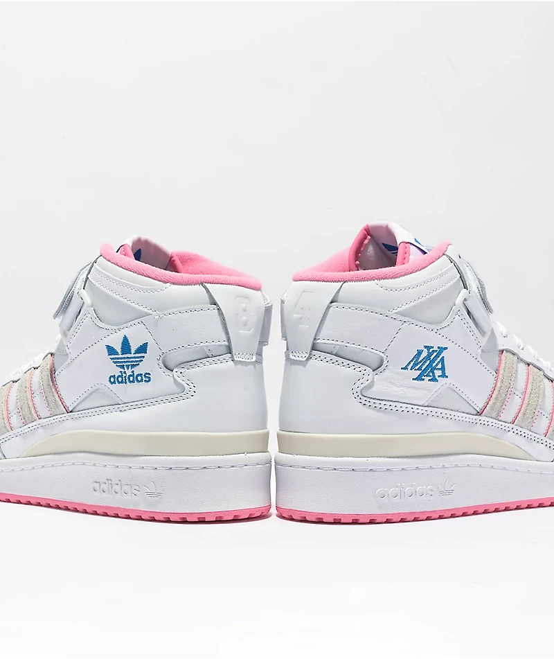 adidas x Maxallure Forum 84 Mid Lil Dre White & Pink Skate Shoes