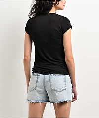 bebe Screen Logo Black T-Shirt