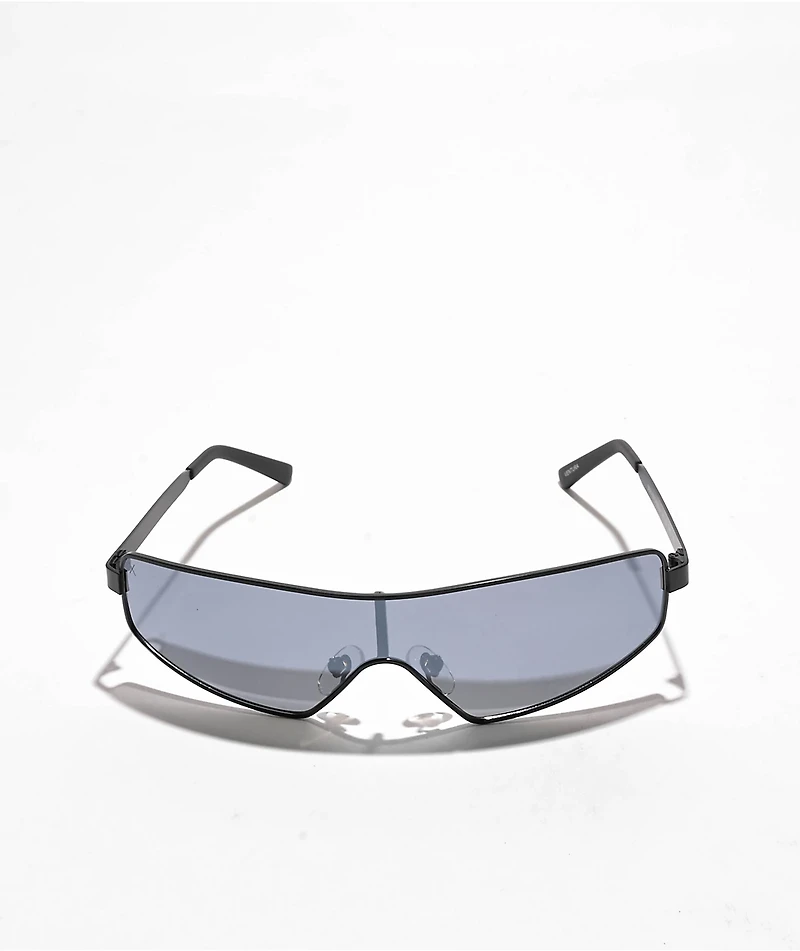 dime. Ventura Matte Black & Silver Polarized Sunglasses