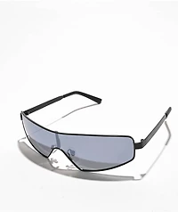 dime. Ventura Matte Black & Silver Polarized Sunglasses