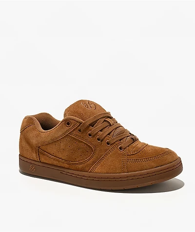 eS Accel Brown & Gum Skate Shoes