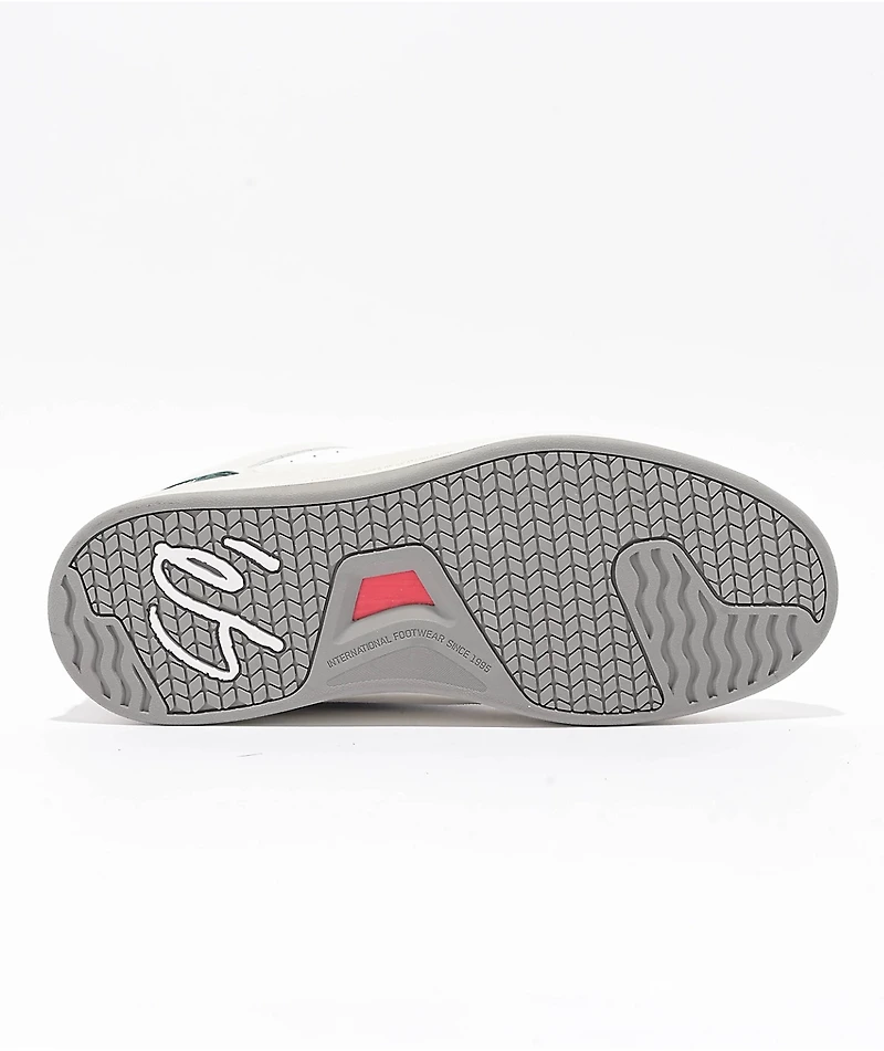 eS Accel Fit White & Teal Skate Shoes
