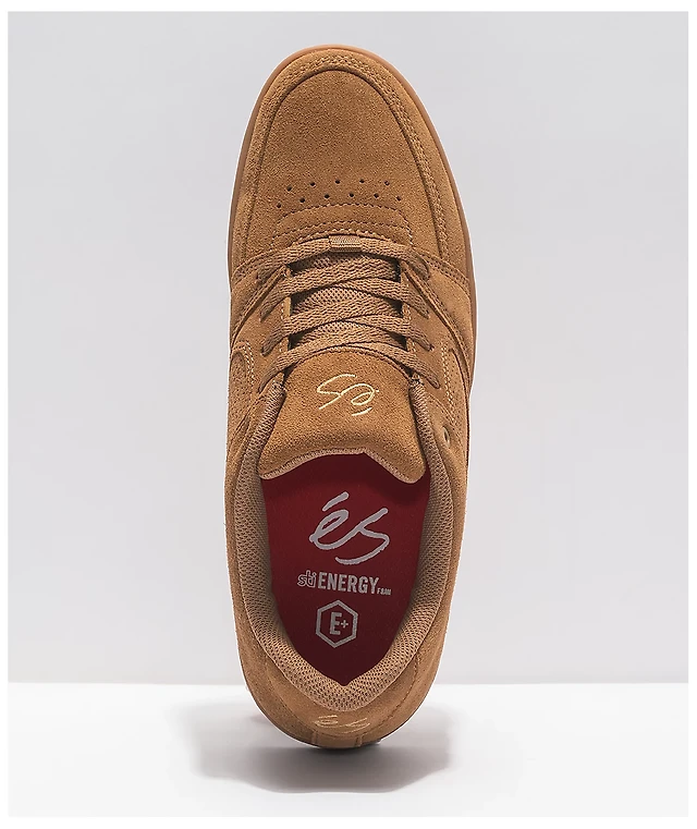 ES Accel Slim Brown Gum Skate Shoes Connecticut Post Mall