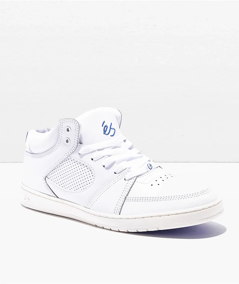 eS Accel Slim Mid White & Tan Shoes