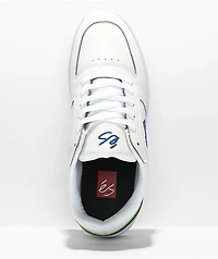 eS EOS White, Blue & Green Skate Shoes