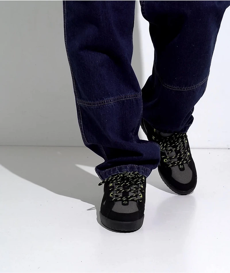 eS One Nine 7 Black & Lime Green Skate Shoes