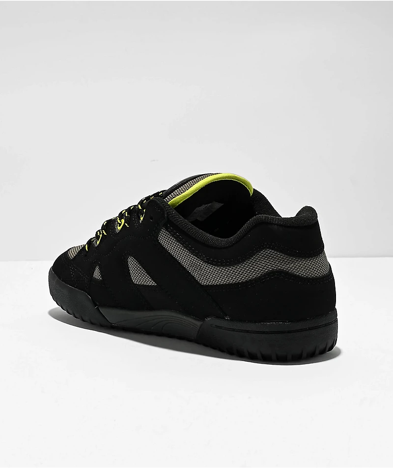 eS One Nine 7 Black & Lime Green Skate Shoes