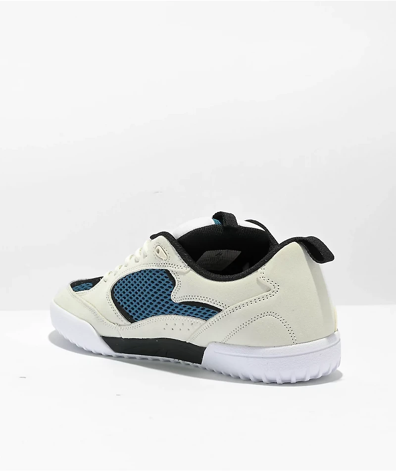 eS Quattro White, Blue & Black Skate Shoes