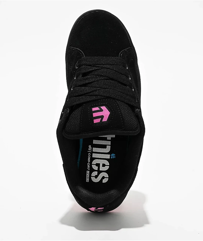 etnies Callicut Black & Pink Skate Shoes