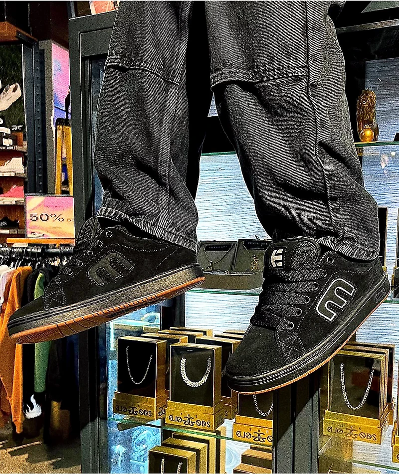 etnies Callicut Black & White Skate Shoes