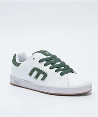 etnies Callicut White & Green Skate Shoes