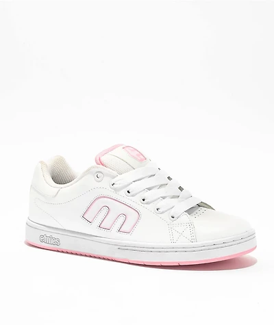 etnies Callicut White & Pink Skate Shoes
