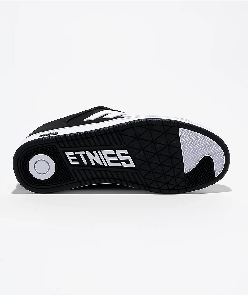 etnies Kingpin 2K Black & White Skate Shoes