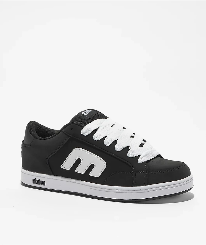 etnies Kingpin 2K Black & White Skate Shoes