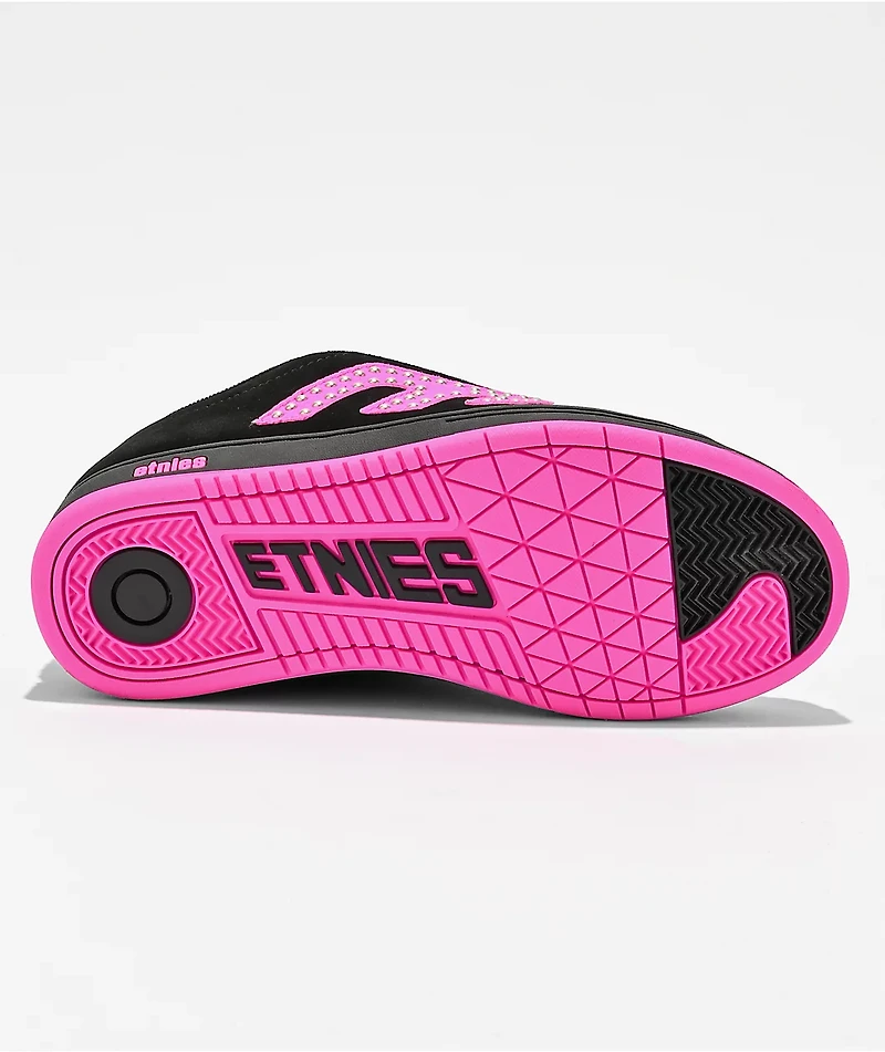 etnies Kingpin Black & Pink Skate Shoes