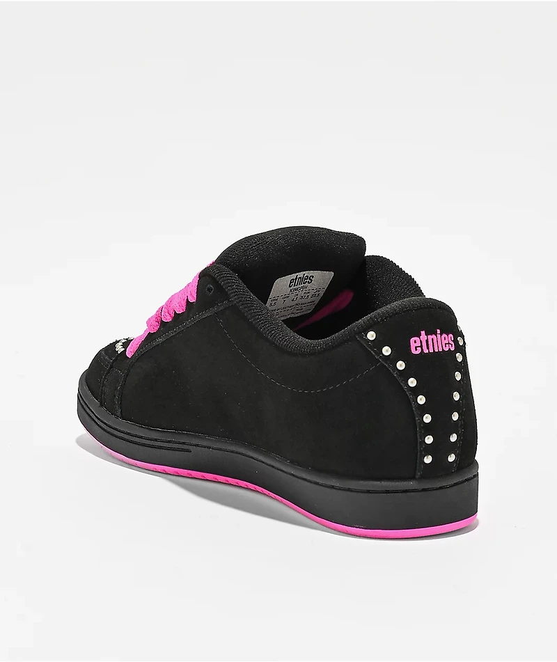 etnies Kingpin Black & Pink Skate Shoes