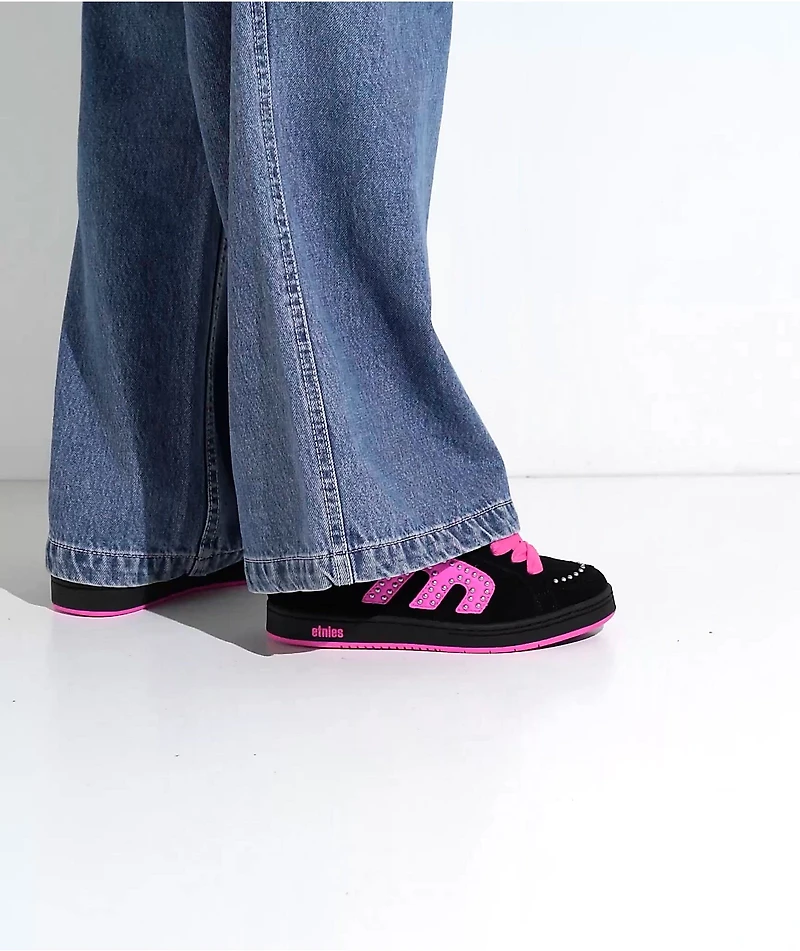 etnies Kingpin SMU Black & Pink Skate Shoes