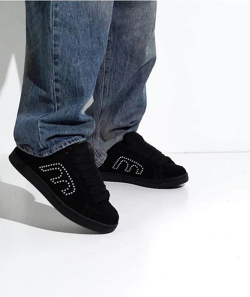 etnies Kingpin Studded Black Skate Shoes