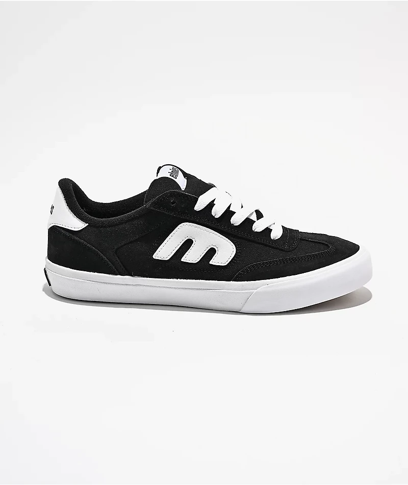 etnies Locut Black & White Vulcanized Skate Shoes