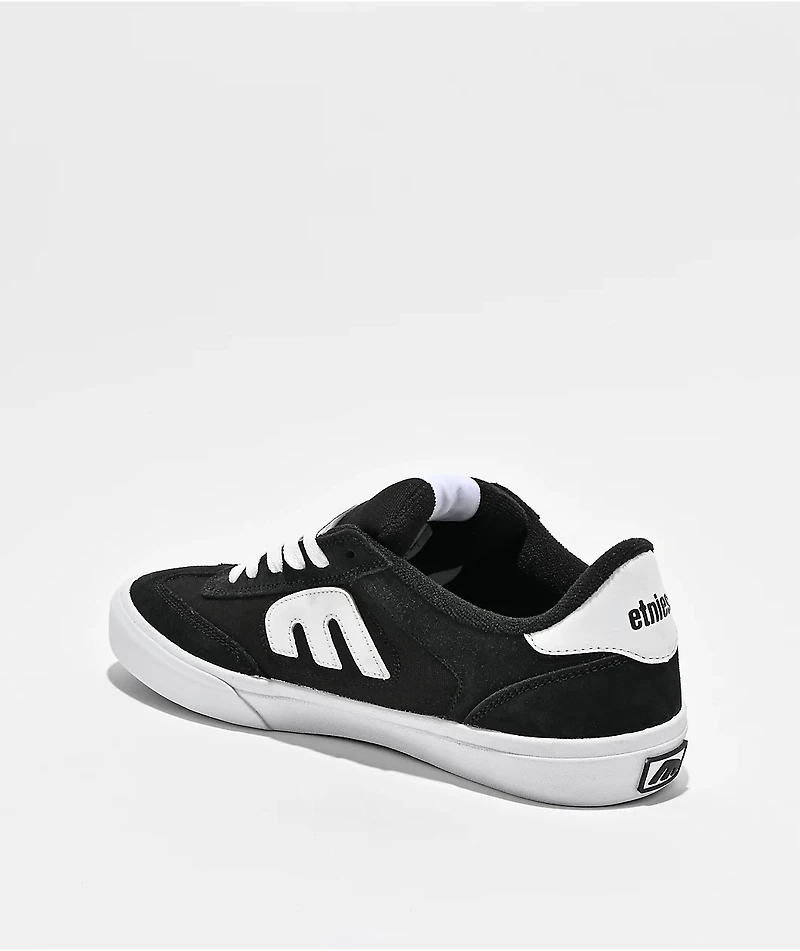 etnies Locut Black & White Vulcanized Skate Shoes